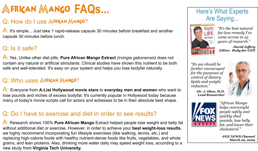 African Mango FAQ